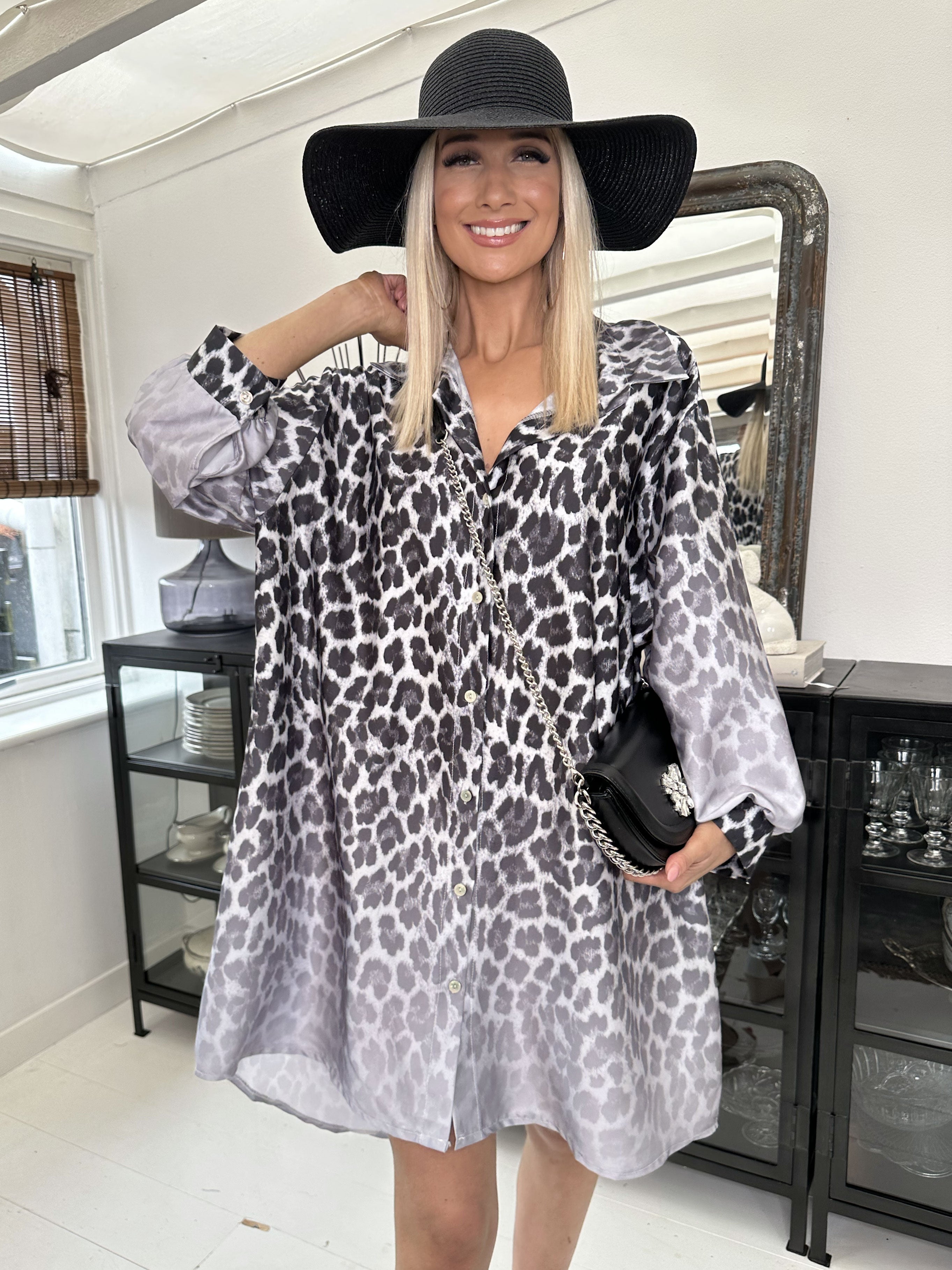 Anemone - Leopard skjorte i silkelook